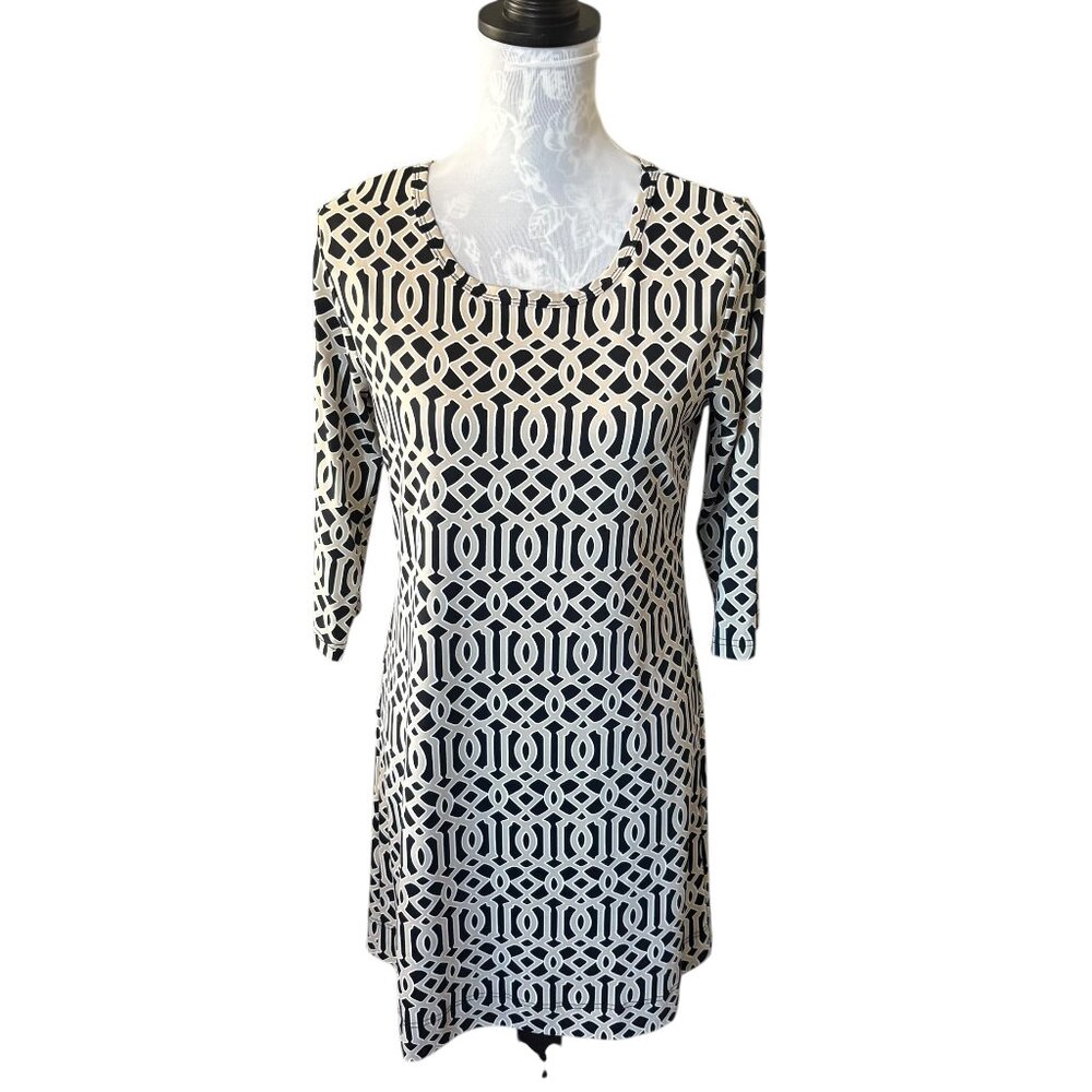 Lulu-B Womens Athletic Dress Comfy Long Sleeve Golf UPF 50+ Black Small
